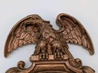 Syroco Wood Wall Mirror Convex Bullseye Eagle Gold Federal Mcm Woodpulp 13  Usa