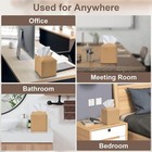 Leather Cube Tissue Box Holder For Bathroom Toilet Countertop Night Stands