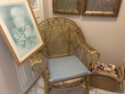 Wicker Chair With With Frame And Magazine Rack Included