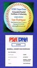 Ivan Rodriguez Signed Oml Baseball  Vcbc Superstats  Hand Painted  Psa dna  Hof