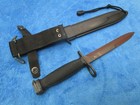 Very Rare Vintage Original German Made Israeli M7 Knife Bayonet And Scabbard