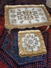  Set 2 Florentine Regency Gold White Resin  Nesting Tables Florence Italy