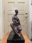 Austin Abstract Figurative Bronze Sculpture On Black Base  30lbs 