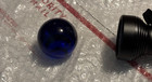 Flawless Cobalt Blue Uranium Glass Gear Shift Knob  wet Look  Museum Quailty