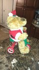 Avon Christmas Santa Bear Plush  On Tricycle Musical Paddling 15 