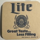 Vintage Miller Lite Great Taste    Less Filling Beer Coasters Pack Of 10