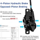 Ztz Iiipro E4 Mtb Hydraulic Disc Brake Set  4-piston Hydraulic Brake Kit For Mtb