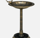 28  Antique Bird Bath With Planter Pedestal     Vintage Yard Bird Feeder Bowl New