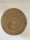 Antique Makah Northwest Coast Native American Indian Lidded Basket With Canoes