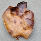 Vtg Large Hand Carved Burl Wood Shallow Bowl Centerpiece Irregular Shape 15x18x2