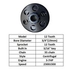 Predator 212cc Clutch 12 Tooth 3 4  Bore 35 Chain 12t Go Kart Mini Bike Centr   