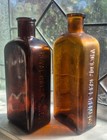 Antique Victor And Royal Remedy Amber Bottle  Veterinary Horse