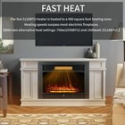 28 5  Electric Fireplace Wall Mounted Insert Heater W  Remote   3 Flames   1500w