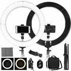 18  Led Smd Ring Light Kit With Stand Dimmable 6000k For Makeup Phone Camera