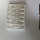 Vintage Set Of 6 Rauch Christmas Ornaments Sparkle Glass Icicle Tear Drop