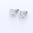 Stud Earrings Solid 14k Yellow Gold Classic Round 3 01 Ct Natural Diamond F Si2
