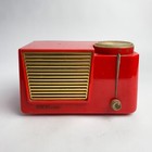 Vintage 1950s Mid Century Modern Rca Victor Red Model 6x8 All Original Works