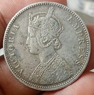  x32   India Princely State Alwar Silver Rupee On The Name Of Queen Victoria 