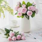 Rose Artificial Real Touch Latex Flowers Faux Silicone Fake Rose Bouquet Decor
