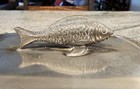 Antique Ornate 1867 Victorian Silverplate Footed Sardine Box Meriden Tinned Fish