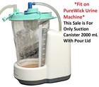 Replacement Purewick Urine Bottle 2000cc Collection Canister With Lid Filter