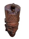 10x5 Hand Carved Vintage Wooden Masks Antique Wall Decor Hanging Wood Tribal Art