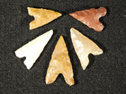 Lot Of Five  Ancient Tidikelt Arrowhead S Or Bird Points 1 37