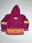 Girls Handmade Peruvian Knit Hooded Sweater Jacket Pink Multicolor Size 2