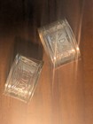 Pair Of Vintage Madame 2  French Napkin Rings Silver Plated Lesbian Lgbt Wedding