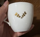 Royal Copenhagen White   Gold Porcelain Cup And Saucer Set Floral Round 2-pc