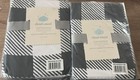Cloud Island Crib Fitted Sheet 100  Cotton With Soft Finish Gray Plaid New