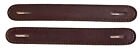 Lot Of 2 Havana Leather Double   Stitched Slotted Steamer Trunk Handles  100hav