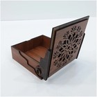 Hand Carved Mango Wood Jewelry Box With Velvet Lining Lockable Keepsake 2  5 Inch