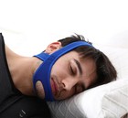 Adjustable Anti Snoring Chin Strap Sleep Jaw Support Breathable Blue Head Strap