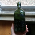 Franklin Spring Mineral Water Ballston Spa Ny Deep Green Pint Bottle Shiny Mint