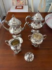 Big Mint Wallace Grande Baroque Sterling Silver Tea Coffee Set   Sp Tray