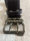 Vintage Oakley Men s Tooled Leather Belt Double Prong Signature Buckle