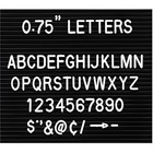 White Plastic Letters Numbers Symbols Sign Board Set 3 75  Height White