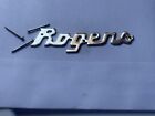 Rogers Repro Script Badge With Tacks - Nice  For Tom Snare Bass