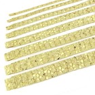 14k Yellow Gold Solid Nugget Bracelet 7 -9  4mm To 25mm Adjustable