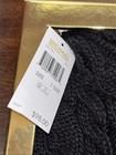 Nwt Michael Kors Beanie Hat   Scarf Mk Logo Black Chunky Cable Knit  Msrp  98