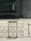 Vintage K e Keuffel   Esser Pocket 7  Slide Rule 4181-1 Black Leather Case 1947