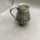Vtg German Zinn Sks 95  Pewter Embossed Engraved Tankard Stein 5  Germany