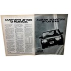1982 Saab Turbo Car For Right Side Of Brain 2 Page Original Print Ad Vintage