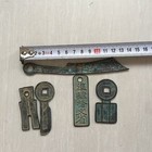 5pcs Ancient Chinese Bronze Coins And Antique Collection Bronze Knife Coin