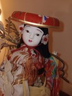 Vintage Japanese Wisteria Geisha Doll In Kimono With Hat 10 