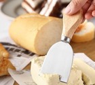 4pc Cheese Knife Set Stainless Steel Cheese Cutters Wooden Handles Serving Tools