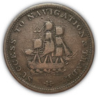 1815 Nova Scotia Success To Navigation And Trade Half Penny B-888 Fine F  24590
