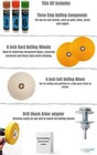 6 Inch Buffing Wheel Kit For Bench Grinder And Drill With 3 Step Hard Metal Poli