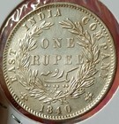  bb8 old  East India Company 1840 Victoria Silver Rupee Indian Head 11 66gm